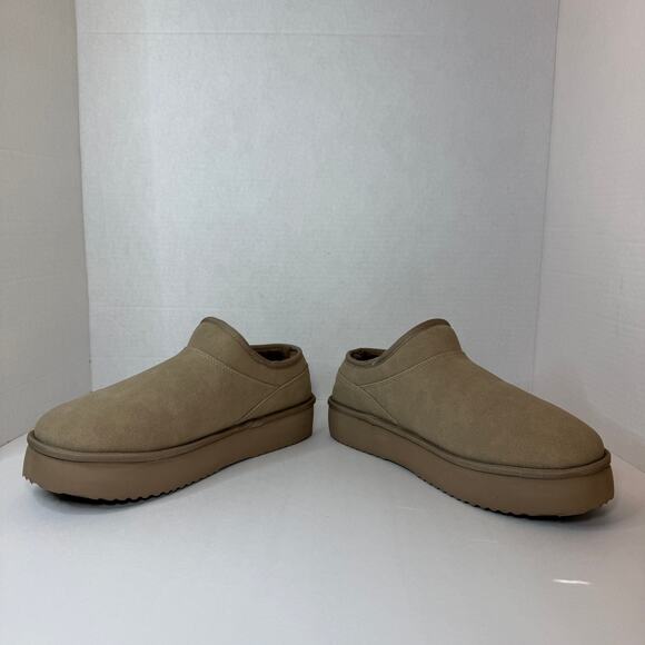 American Eagle Outfitters Women's Hangout Slip On Platform Slippers Tan Size 10 - Picture 4 of 9